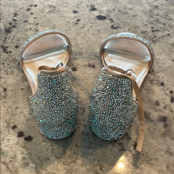 Girls rhinestone sandals block heels - Picture 4 of 4